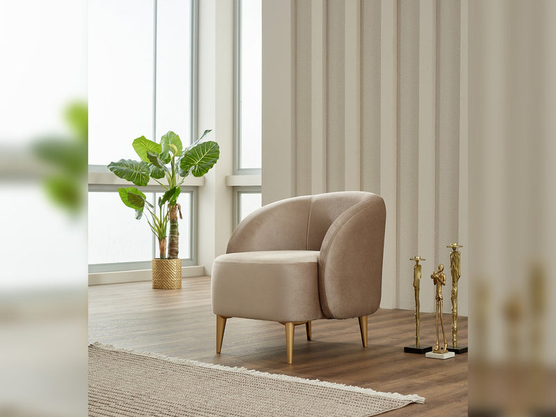 Suny Chair in Beige - 200-SIM-SUN-VELVET260-B
