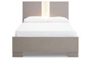 Surancha Gray Queen Panel Bed - Gate FurnitureQueen Bed