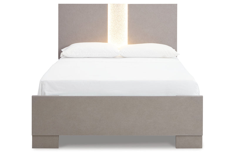 Surancha Gray Queen Panel Bed - Gate FurnitureQueen Bed