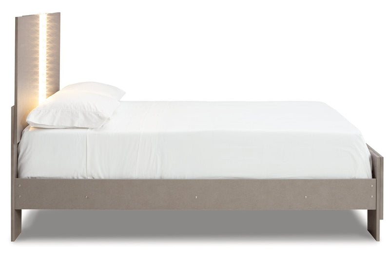 Surancha Gray Queen Panel Bed - Gate FurnitureQueen Bed