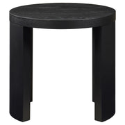 Sweeney 24-inch Round Wood Occasional Side End Table Black - 722827