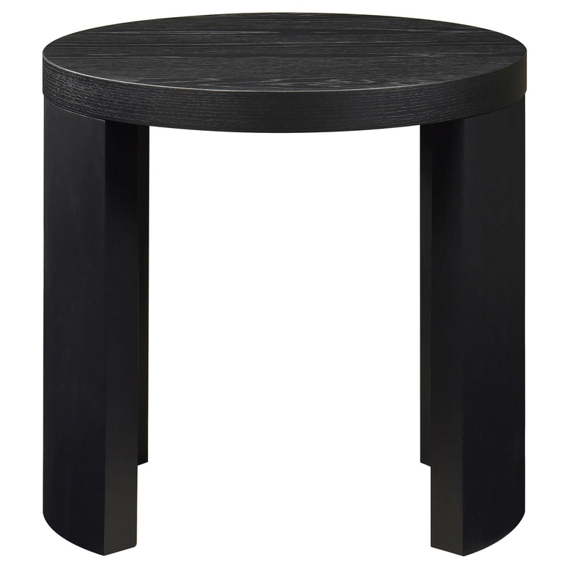 Sweeney 24-inch Round Wood Occasional Side End Table Black - 722827