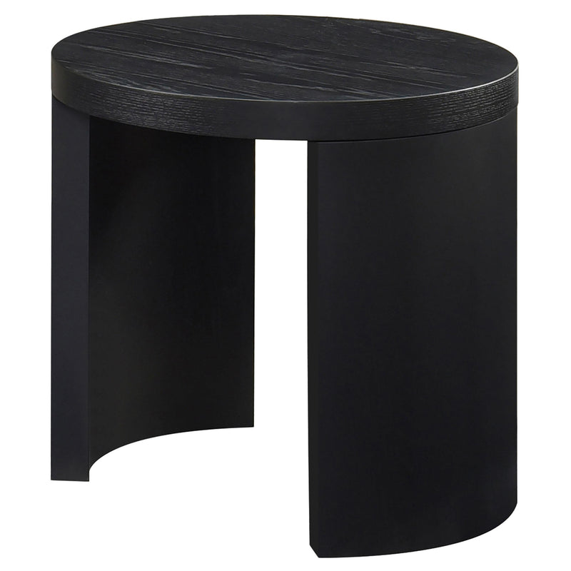 Sweeney 24-inch Round Wood Occasional Side End Table Black - 722827