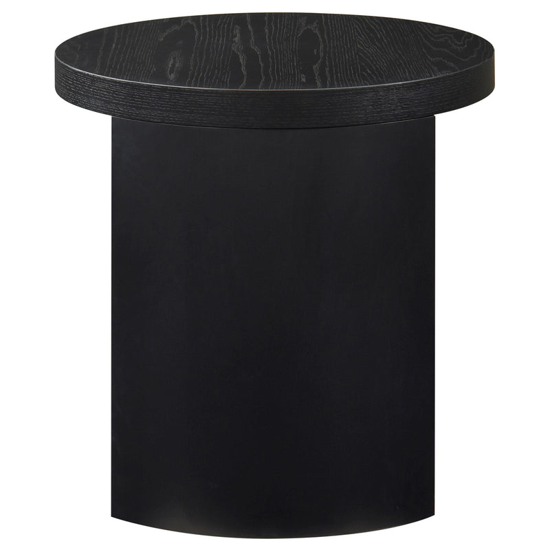 Sweeney 24-inch Round Wood Occasional Side End Table Black - 722827