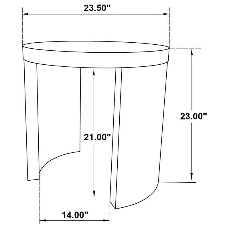 Sweeney 24-inch Round Wood Occasional Side End Table Dark Walnut - 722837