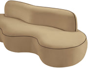 Swerve 101" Velvet Upholstered Sofa in Beige - 44021Beige-S