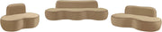 Swerve 101" Velvet Upholstered Sofa in Beige - 44021Beige-S