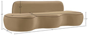 Swerve 101" Velvet Upholstered Sofa in Beige - 44021Beige-S