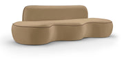 Swerve 101" Velvet Upholstered Sofa in Beige - 44021Beige-S