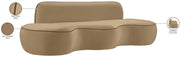 Swerve 101" Velvet Upholstered Sofa in Beige - 44021Beige-S