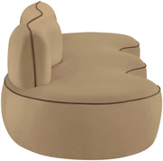 Swerve 101" Velvet Upholstered Sofa in Beige - 44021Beige-S