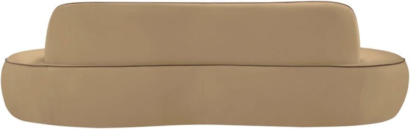 Swerve 101" Velvet Upholstered Sofa in Beige - 44021Beige-S