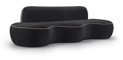 Swerve 101" Velvet Upholstered Sofa in Black - 44021Black-S