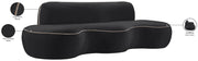 Swerve 101" Velvet Upholstered Sofa in Black - 44021Black-S