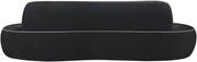 Swerve 101" Velvet Upholstered Sofa in Black - 44021Black-S