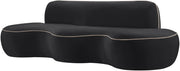 Swerve 101" Velvet Upholstered Sofa in Black - 44021Black-S