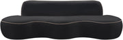 Swerve 101" Velvet Upholstered Sofa in Black - 44021Black-S
