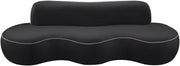 Swerve 101" Velvet Upholstered Sofa in Black - 44021Black-S