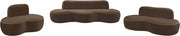 Swerve 101" Velvet Upholstered Sofa in Brown - 44021Brown-S