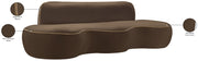 Swerve 101" Velvet Upholstered Sofa in Brown - 44021Brown-S