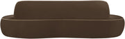 Swerve 101" Velvet Upholstered Sofa in Brown - 44021Brown-S