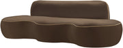 Swerve 101" Velvet Upholstered Sofa in Brown - 44021Brown-S