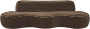 Swerve 101" Velvet Upholstered Sofa in Brown - 44021Brown-S