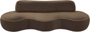 Swerve 101" Velvet Upholstered Sofa in Brown - 44021Brown-S