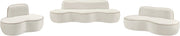 Swerve 101" Velvet Upholstered Sofa in Cream - 44021Cream-S