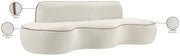 Swerve 101" Velvet Upholstered Sofa in Cream - 44021Cream-S