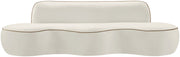 Swerve 101" Velvet Upholstered Sofa in Cream - 44021Cream-S