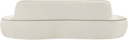 Swerve 101" Velvet Upholstered Sofa in Cream - 44021Cream-S