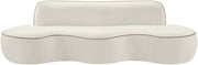 Swerve 101" Velvet Upholstered Sofa in Cream - 44021Cream-S