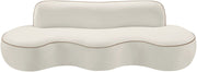 Swerve 101" Velvet Upholstered Sofa in Cream - 44021Cream-S