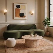 Swerve 101" Velvet Upholstered Sofa in Green - 44021Green-S
