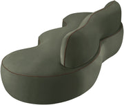 Swerve 101" Velvet Upholstered Sofa in Green - 44021Green-S