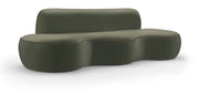 Swerve 101" Velvet Upholstered Sofa in Green - 44021Green-S