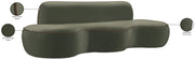 Swerve 101" Velvet Upholstered Sofa in Green - 44021Green-S