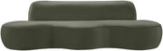 Swerve 101" Velvet Upholstered Sofa in Green - 44021Green-S