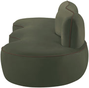 Swerve 101" Velvet Upholstered Sofa in Green - 44021Green-S