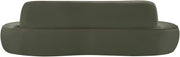 Swerve 101" Velvet Upholstered Sofa in Green - 44021Green-S