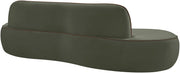 Swerve 101" Velvet Upholstered Sofa in Green - 44021Green-S
