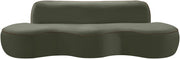 Swerve 101" Velvet Upholstered Sofa in Green - 44021Green-S