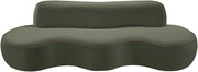 Swerve 101" Velvet Upholstered Sofa in Green - 44021Green-S