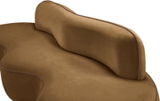 Swerve 101" Velvet Upholstered Sofa in Saddle - 44021Saddle-S