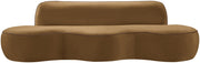 Swerve 101" Velvet Upholstered Sofa in Saddle - 44021Saddle-S