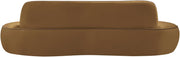 Swerve 101" Velvet Upholstered Sofa in Saddle - 44021Saddle-S