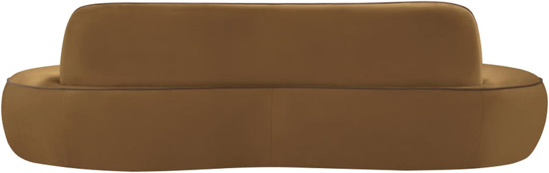 Swerve 101" Velvet Upholstered Sofa in Saddle - 44021Saddle-S