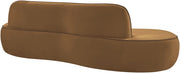 Swerve 101" Velvet Upholstered Sofa in Saddle - 44021Saddle-S