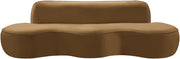 Swerve 101" Velvet Upholstered Sofa in Saddle - 44021Saddle-S